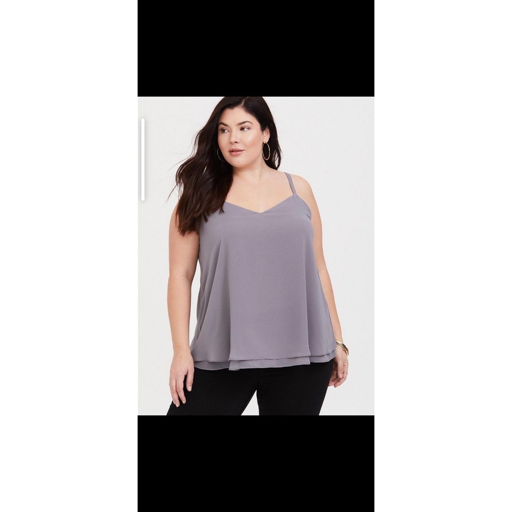 Torrid Sophie Chiffon Double Layer Cami sz 4